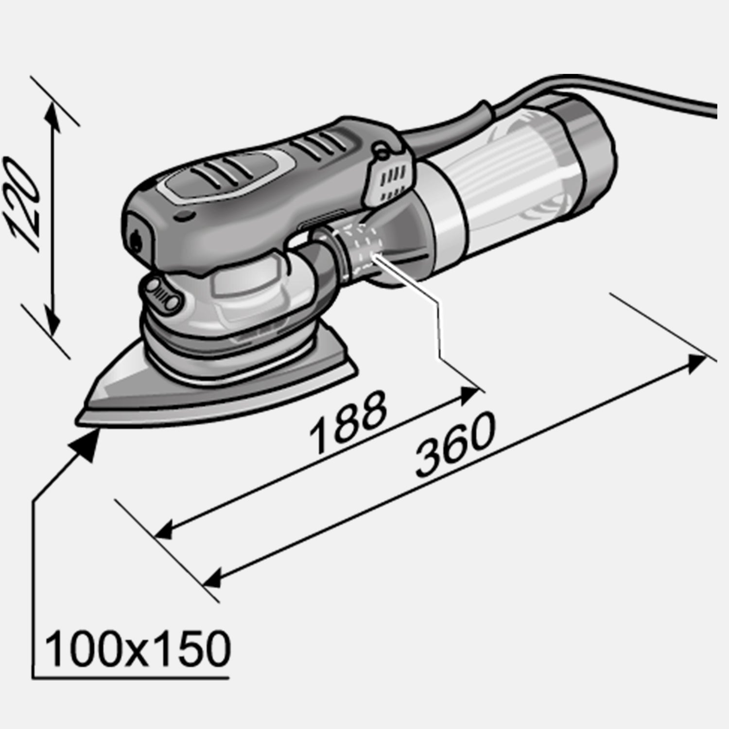 Flex Kompakter Deltaschleifer mit Drehzahlregelung ODE 2-100 EC